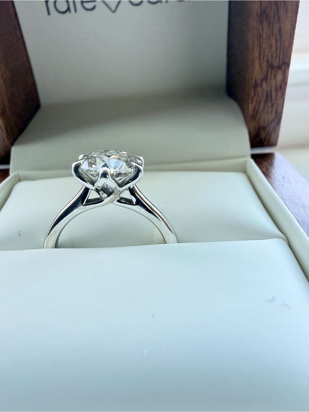 Solitaire Engagement Ring in Silver with Clear Center Stone